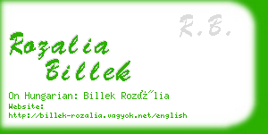 rozalia billek business card